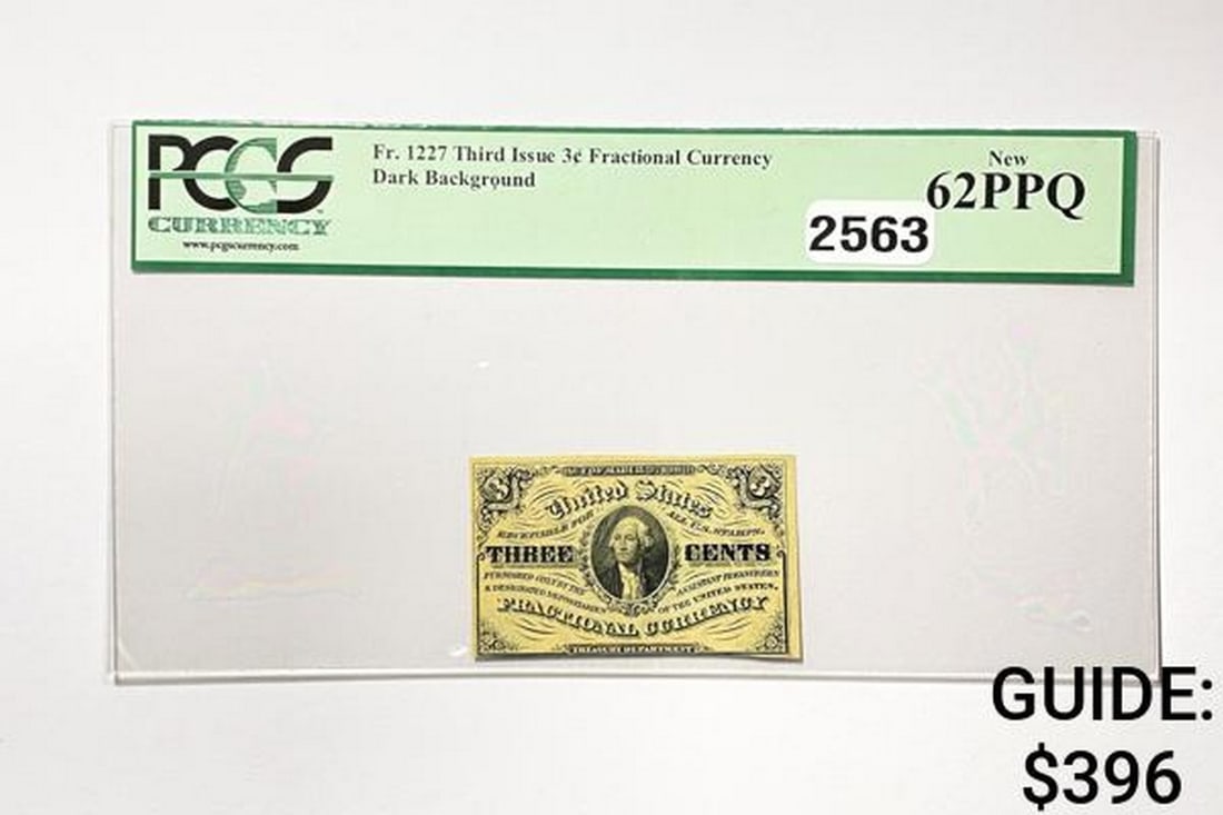 1863 3C 3rd Issue Fractional Currency PCGS 62 PPQ (1 of 2)