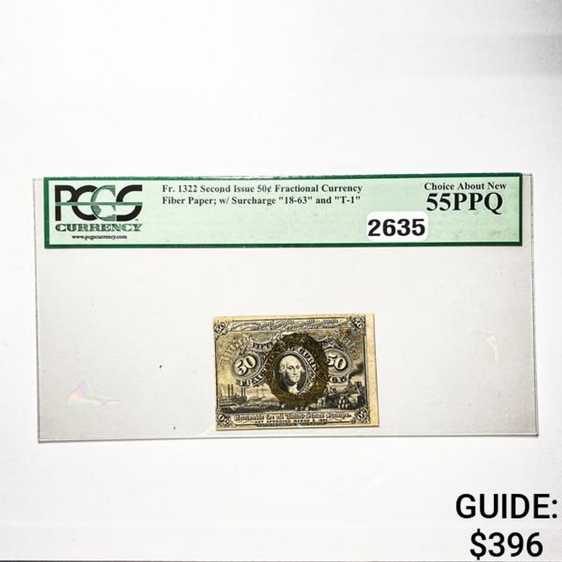 1863 50C 2nd Issue Fractional Currency PCGS 55 PPQ (1 of 1)