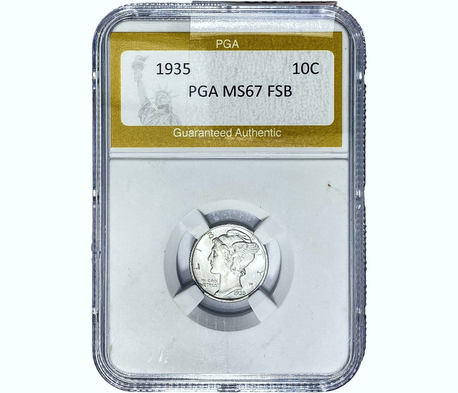 1935 Mercury Silver Dime PGA MS67 FSB (1 of 2)