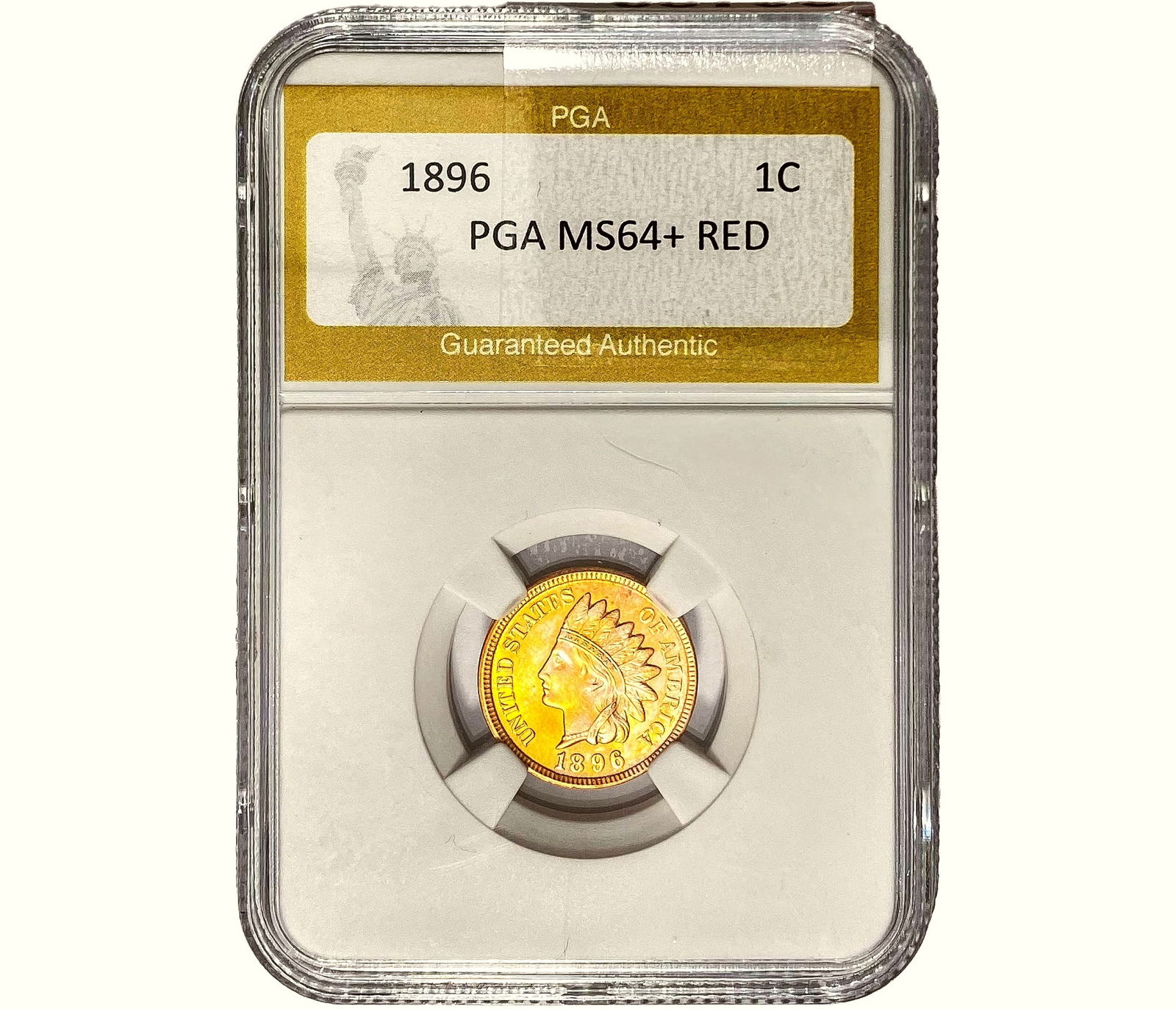1896 Indian Head Cent PGA MS64+ Red (1 of 2)
