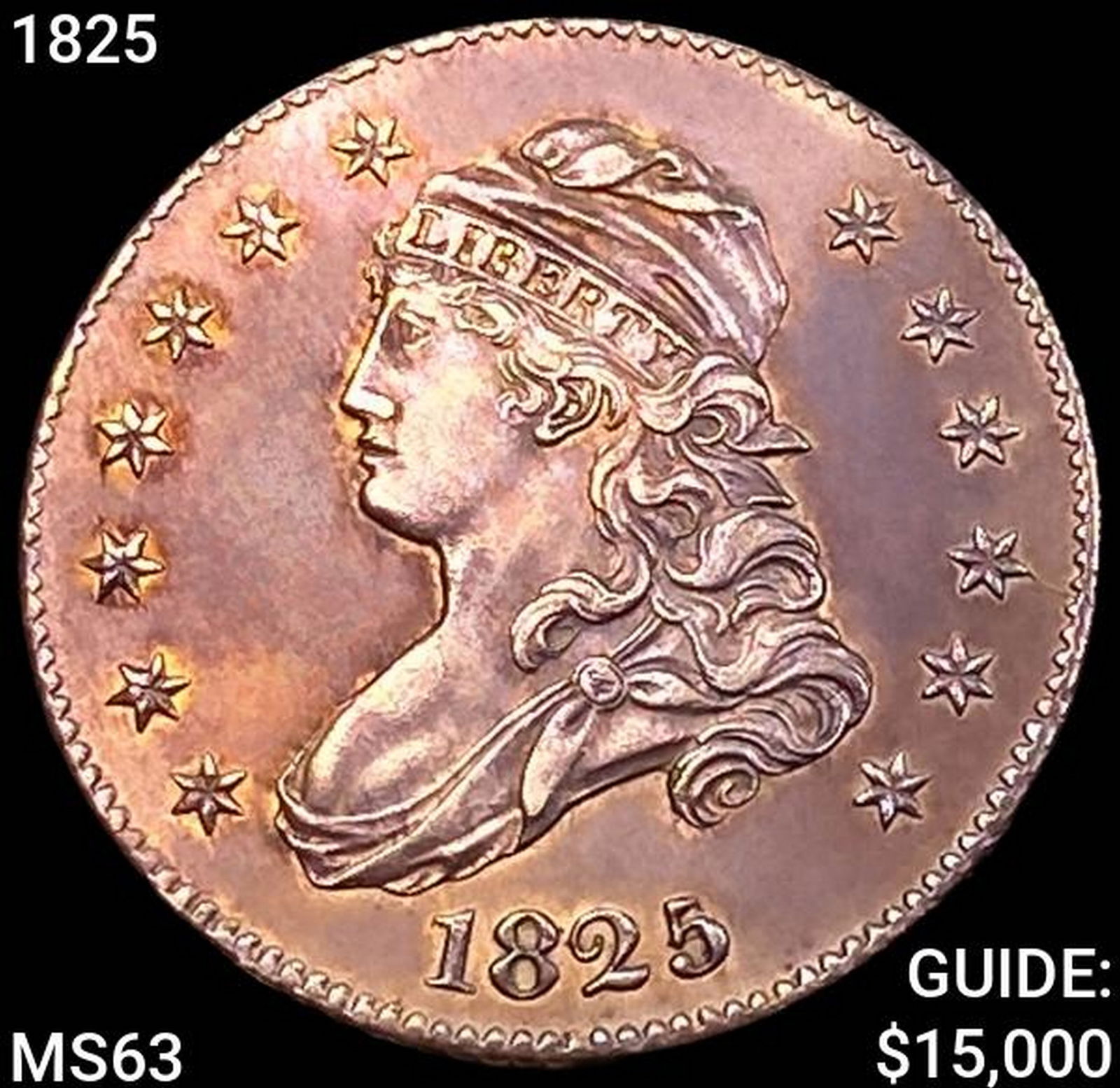 1825 Capped Bust Quarter CHOICE BU (1 of 2)