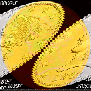 1842-O $10 Gold Eagle CHOICE AU: 1842-O $10 Gold Eagle CHOICE AU