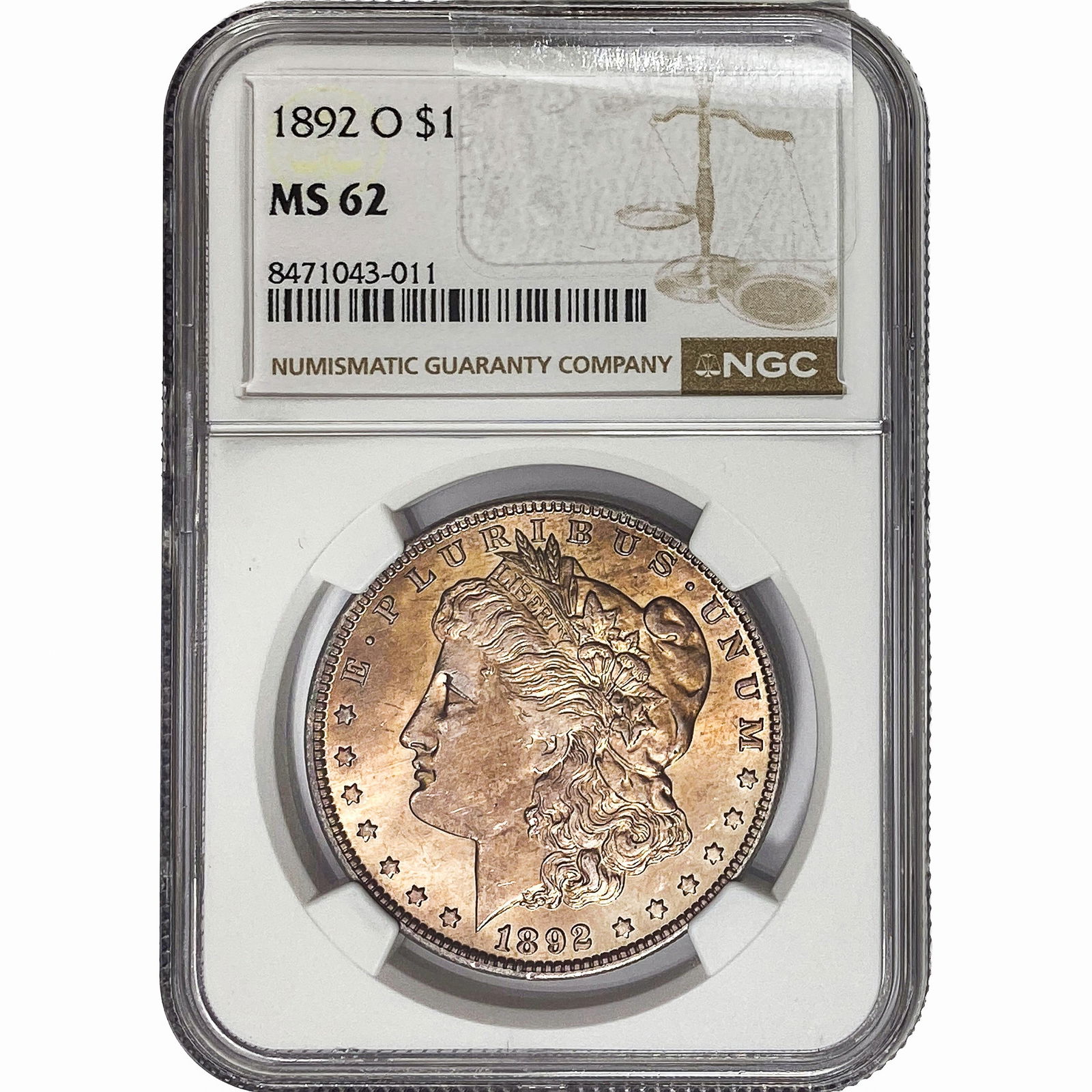 1892-O Morgan Silver Dollar NGC MS62 (1 of 2)
