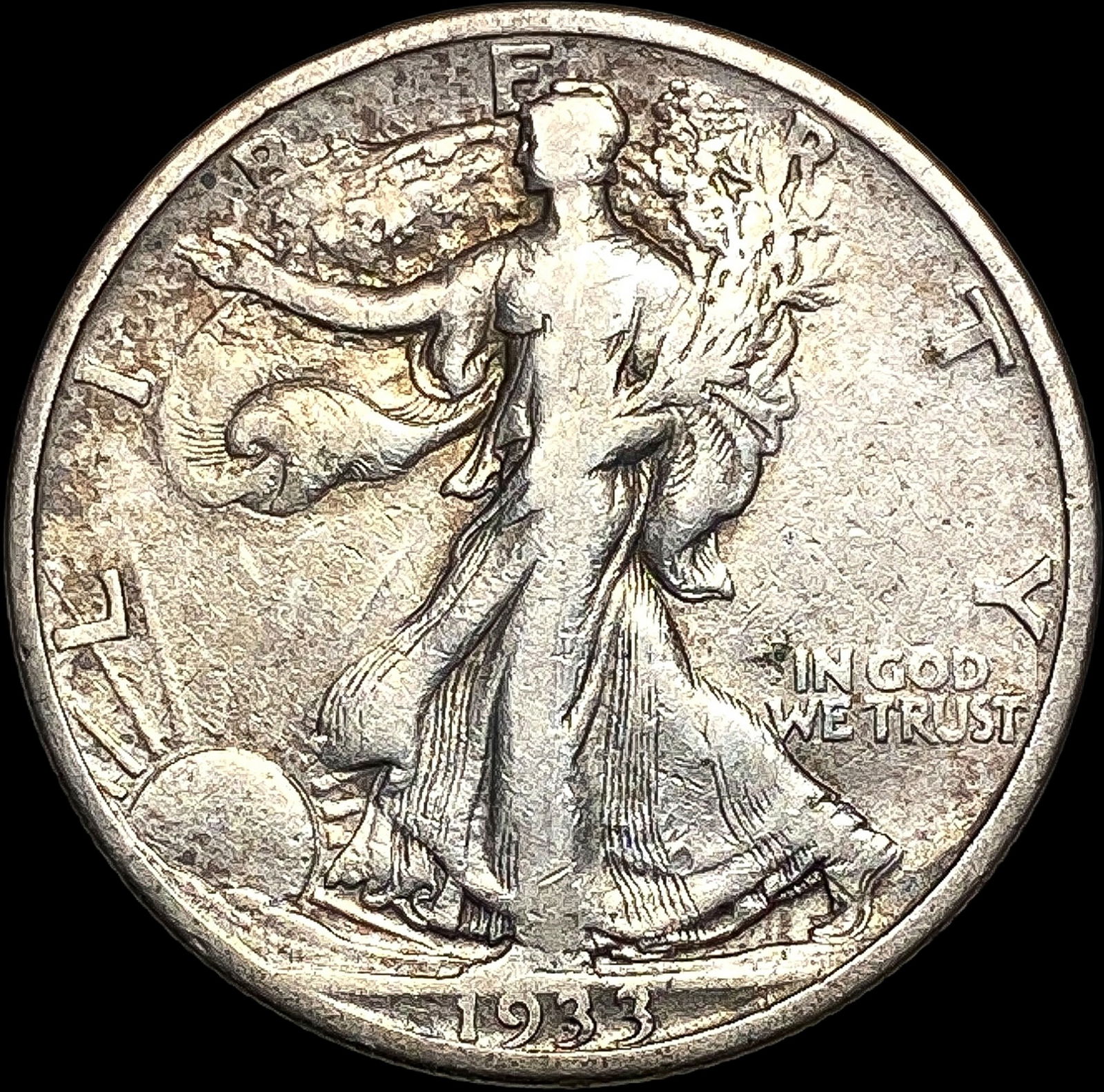 1935-S Silver Walking Liberty Half Dollar LIGHTLY CIRCULATED (1 of 2)