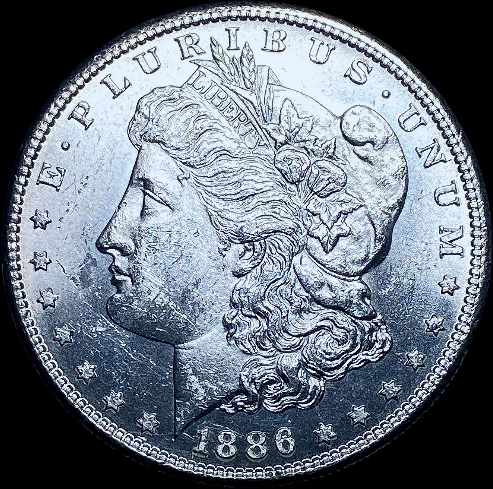 1886-S Silver Morgan Dollar CHOICE BU (1 of 2)