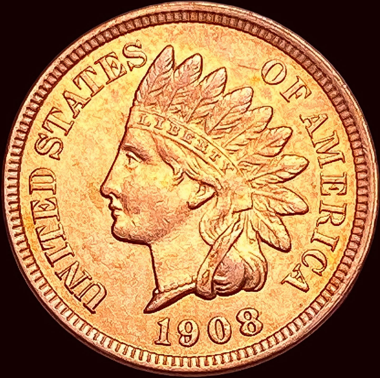 1908 Indian Head Cent UNCIRCULATED (1 of 2)