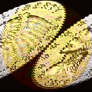 1915 Indian Head Gold $2.50 Quarter Eagle NEARLY UNCIRCULATED: 1915 Indian Head Gold $2.50 Quarter Eagle NEARLY UNCIRCULATED