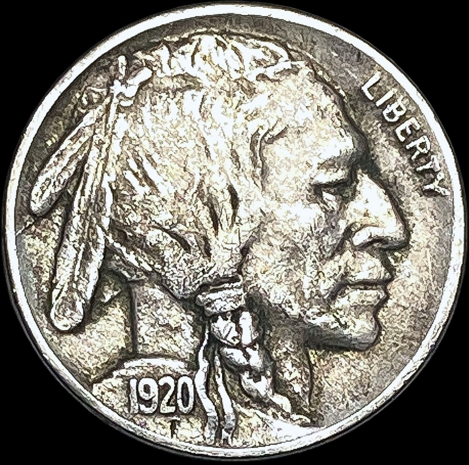 1920-D Buffalo Nickel NEARLY UNCIRCULATED (1 of 2)