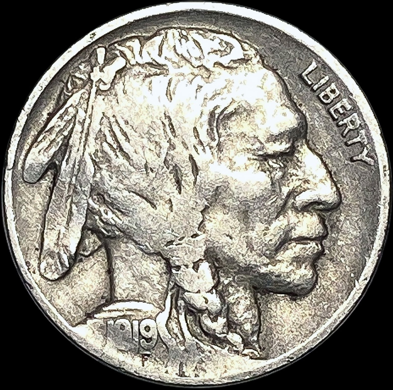 1919-D Buffalo Nickel LIGHTLY CIRCULATED (1 of 2)
