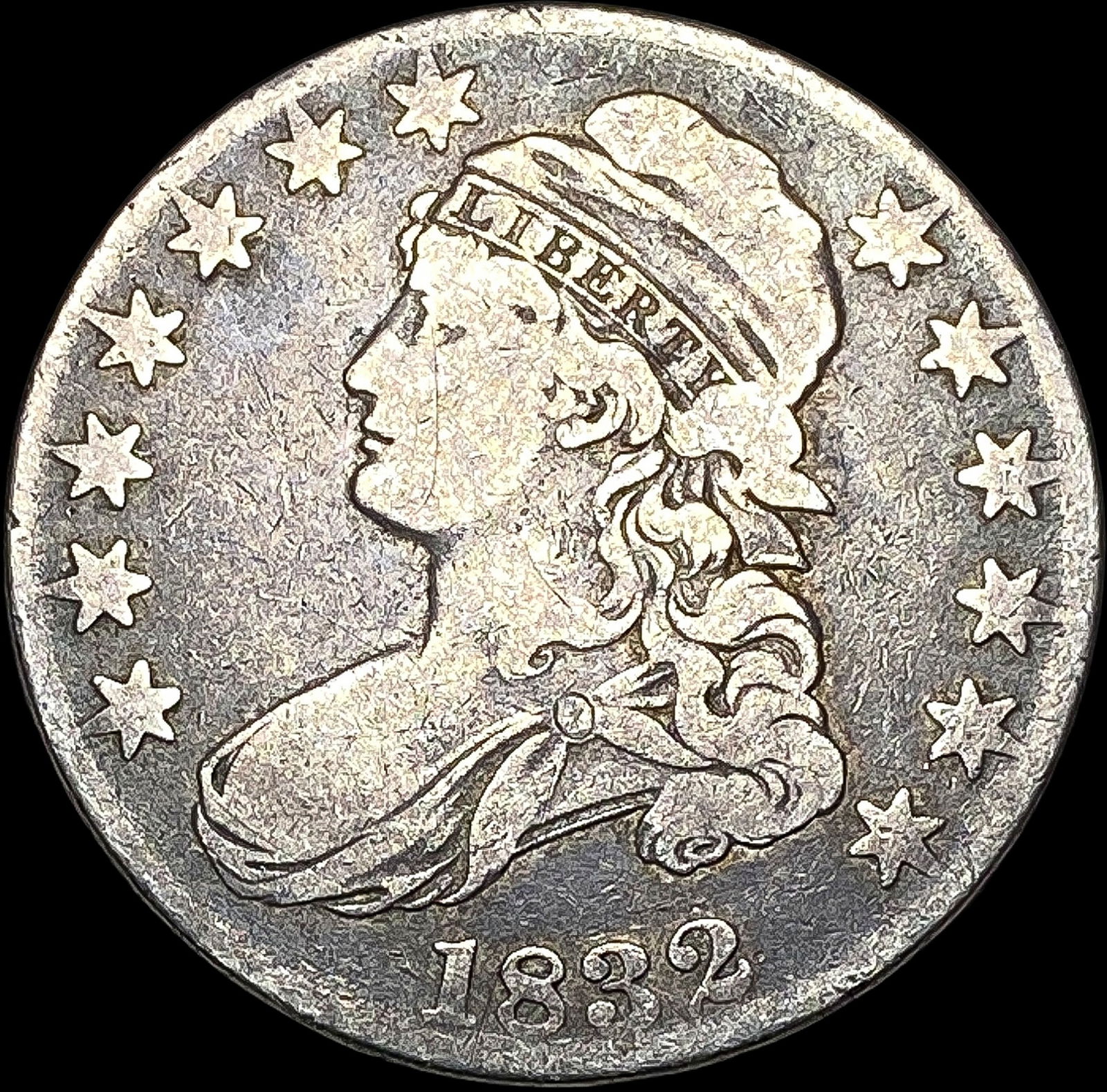 1832 Silver Capped Bust Half Dollar LIGHTLY CIRCULATED (1 of 2)