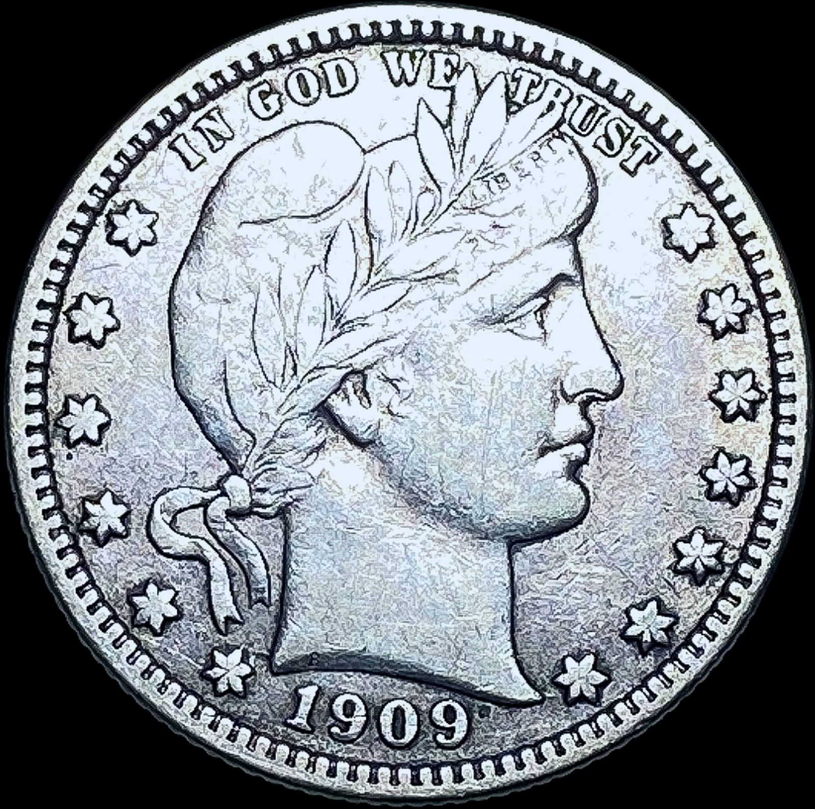 1909-D Silver Barber Quarter CHOICE AU (1 of 2)