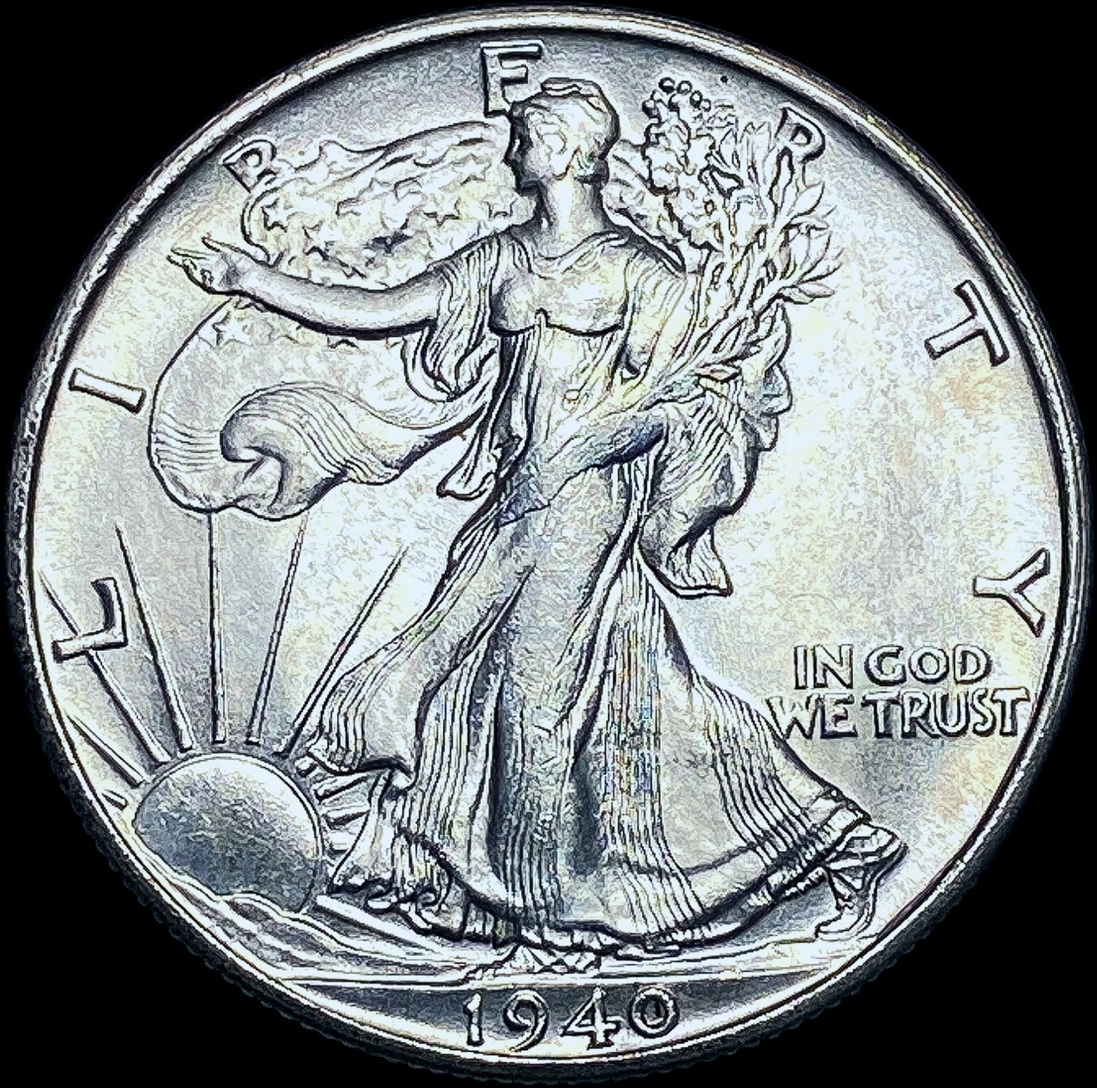 1940-S Silver Half Dollar Walking Liberty CHOICE BU (1 of 2)