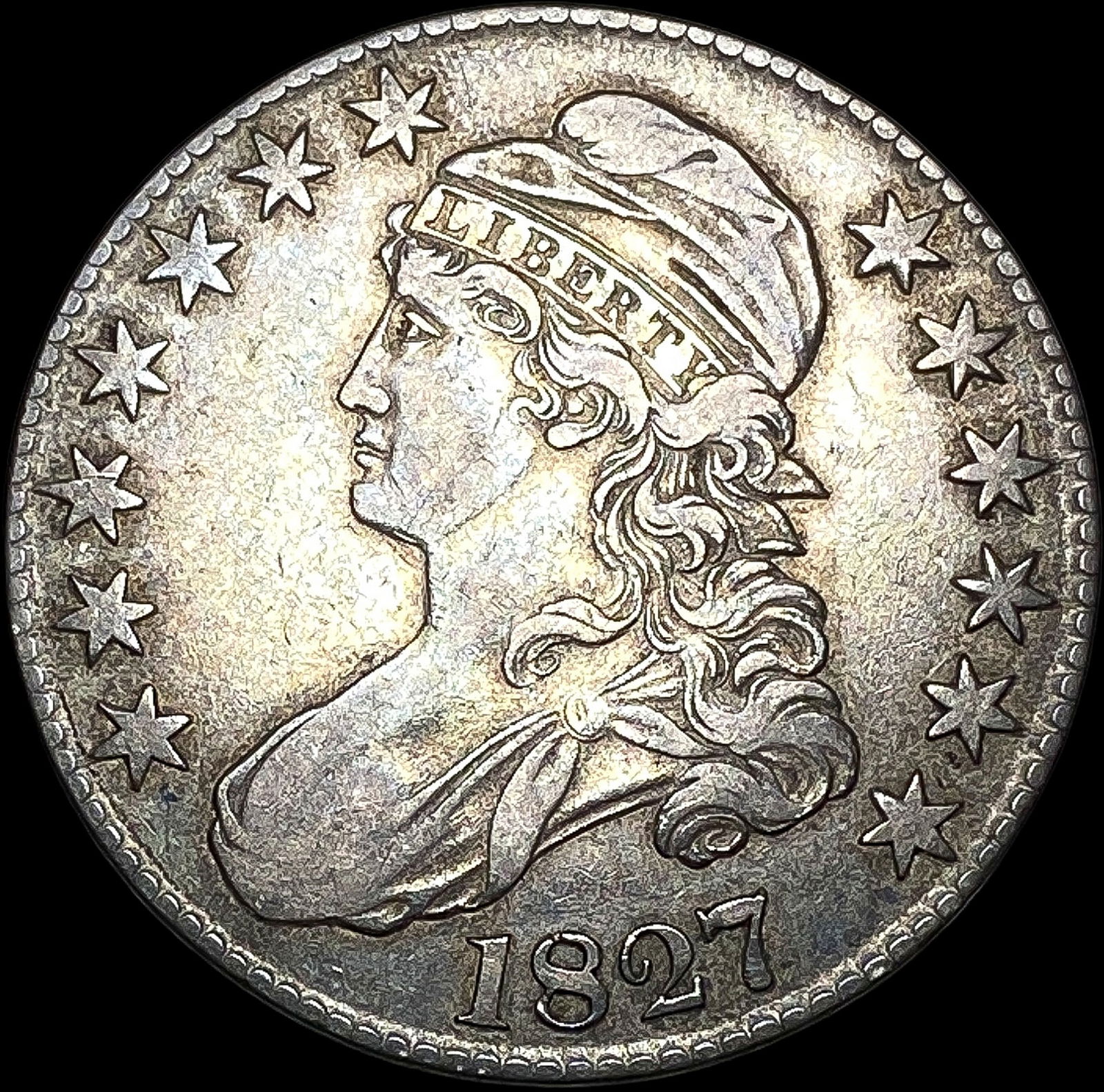 1827 Capped Bust Half Dollar NEARLY UNCIRCULATED (1 of 2)