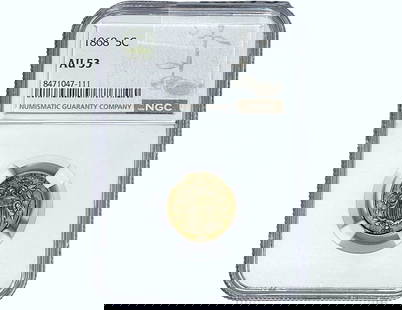 1868 Shield Nickel NGC AU53: 1868 Shield Nickel NGC AU53