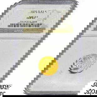 1925-D $2.50 Gold Quarter Eagle NGC MS61: 1925-D $2.50 Gold Quarter Eagle NGC MS61