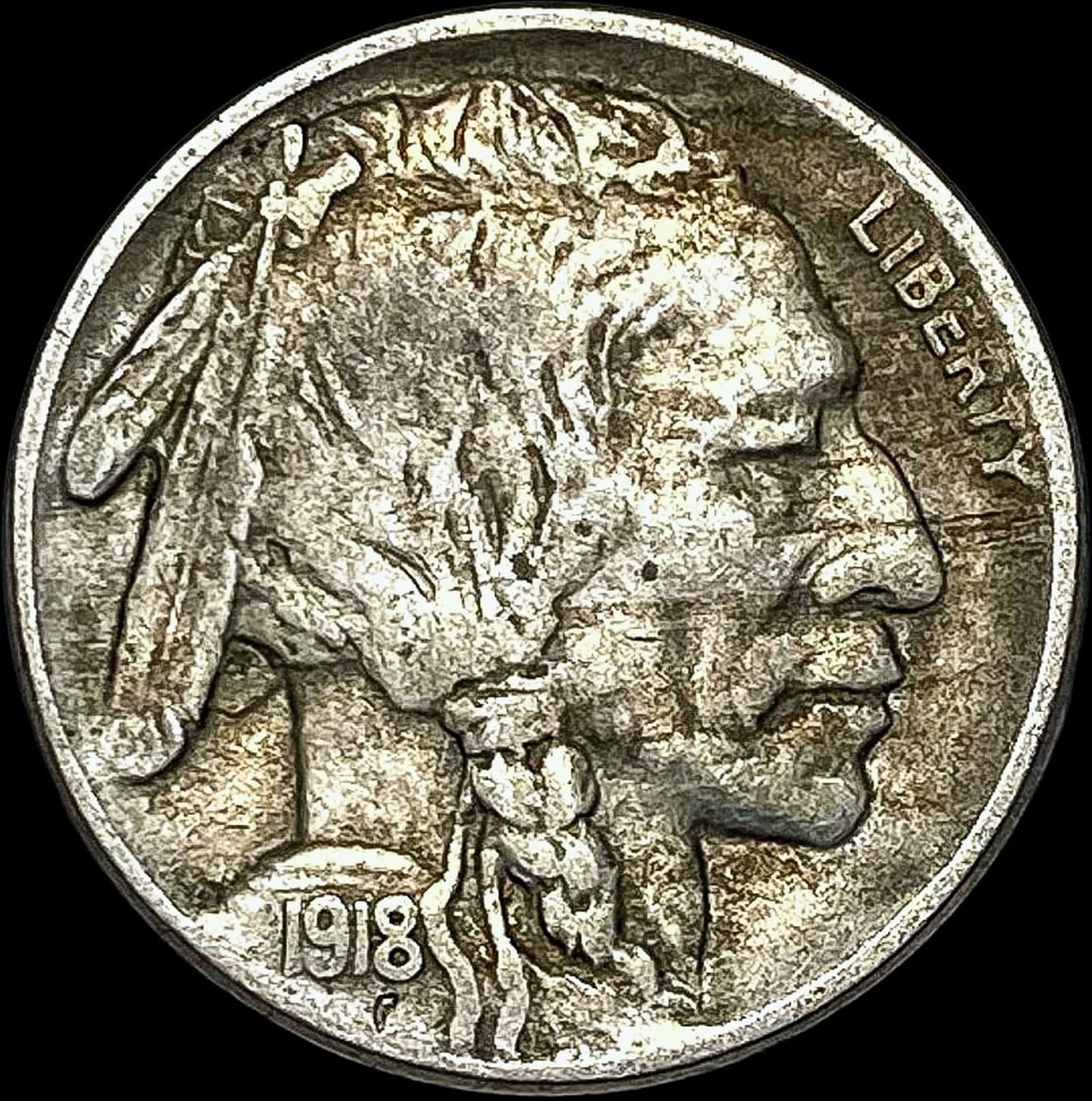 1918-D Nickel Five Cents Buffalo NEARLY UNCIRCULATED (1 of 2)