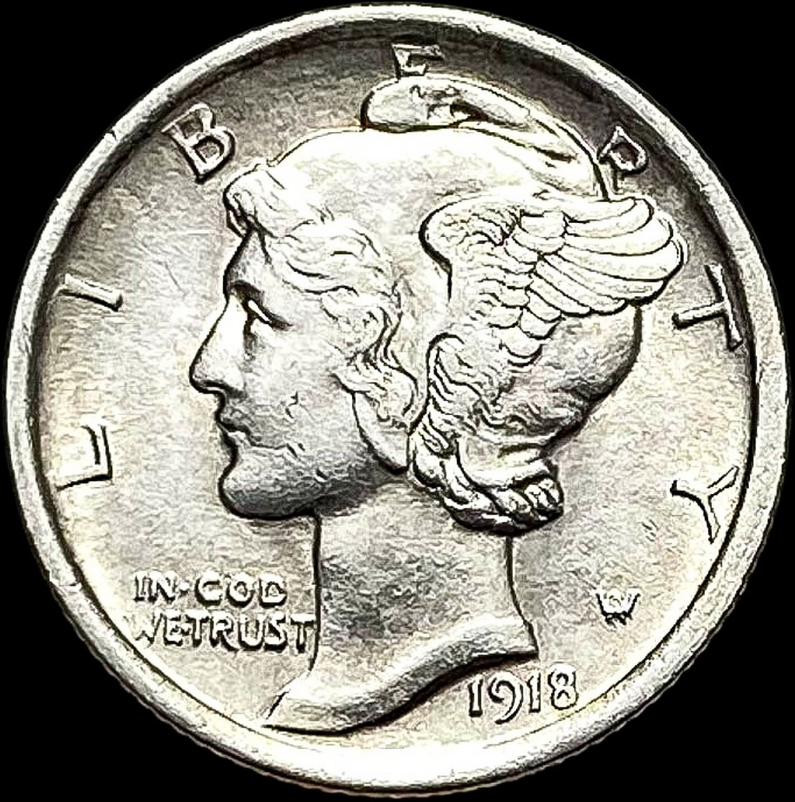 1918 Mercury Dime CLOSELY UNCIRCULATED (1 of 2)