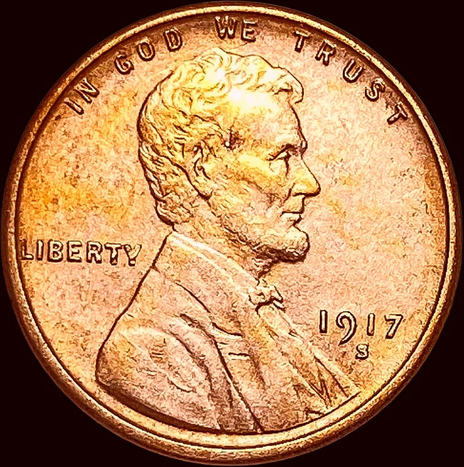 1917-S Red Lincoln Wheat Cent UNCIRCULATED (1 of 2)