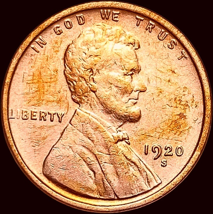 1920-S Lincoln Wheat Cent CLOSELY UNCIRCULATED (1 of 2)