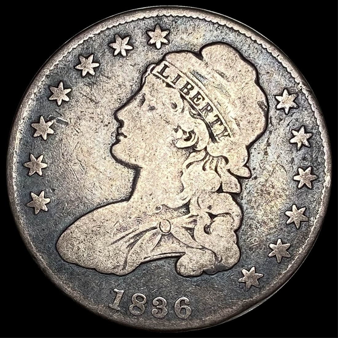 1836 Capped Bust Half Dollar LIGHTLY CIRCULATED: 1836 Capped Bust Half Dollar LIGHTLY CIRCULATED