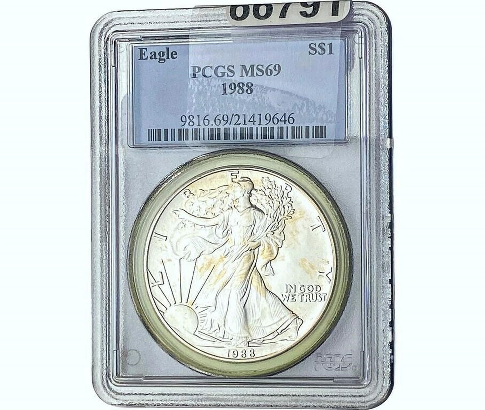 1988 Silver Eagle PCGS MS69 (1 of 2)