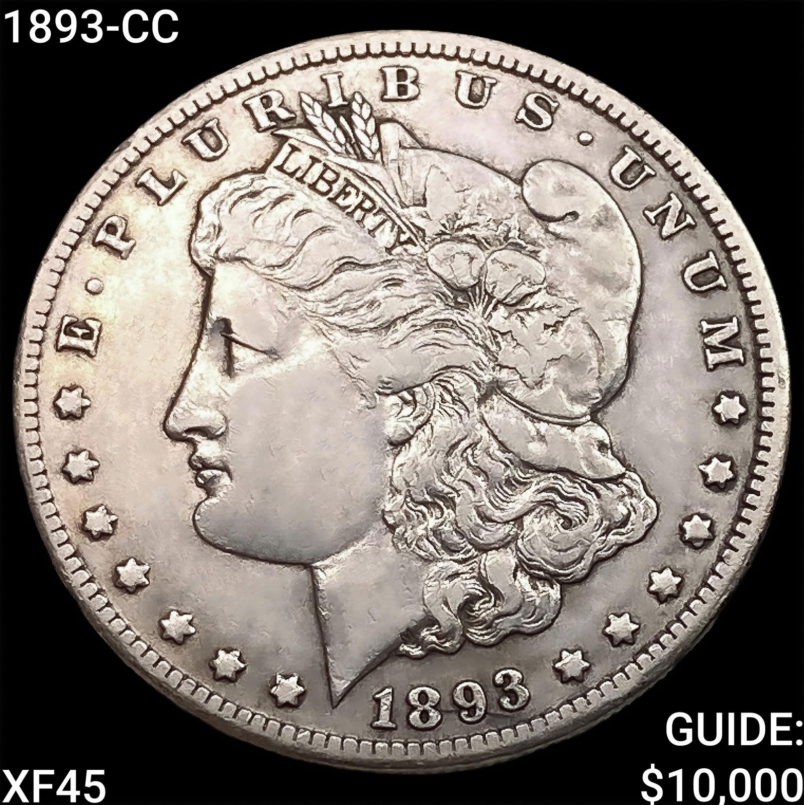 1893-CC Morgan Silver Dollar NEARLY UNCIRCULATED (1 of 2)