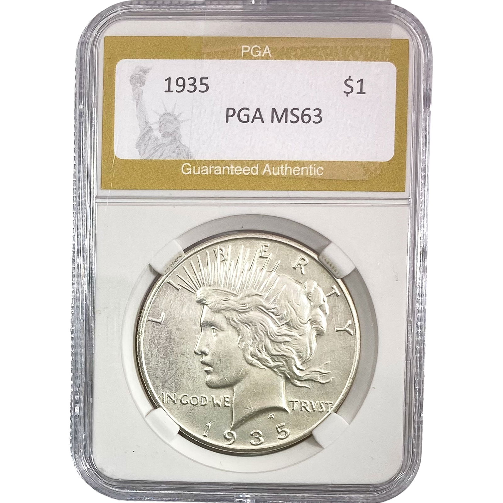 1935 Silver Peace Dollar PGA MS63 (1 of 2)