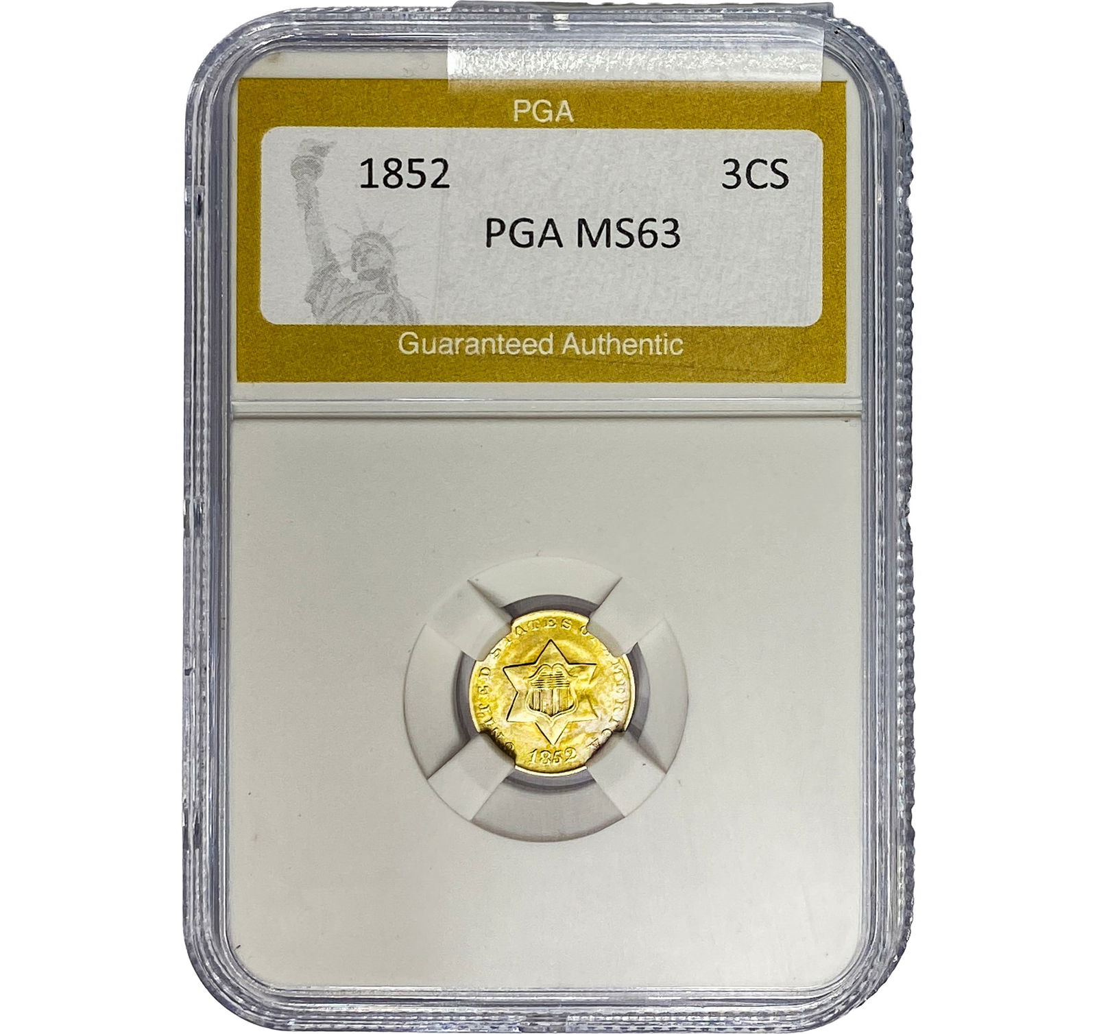 1852 Silver Three Cent PGA MS63 (1 of 2)