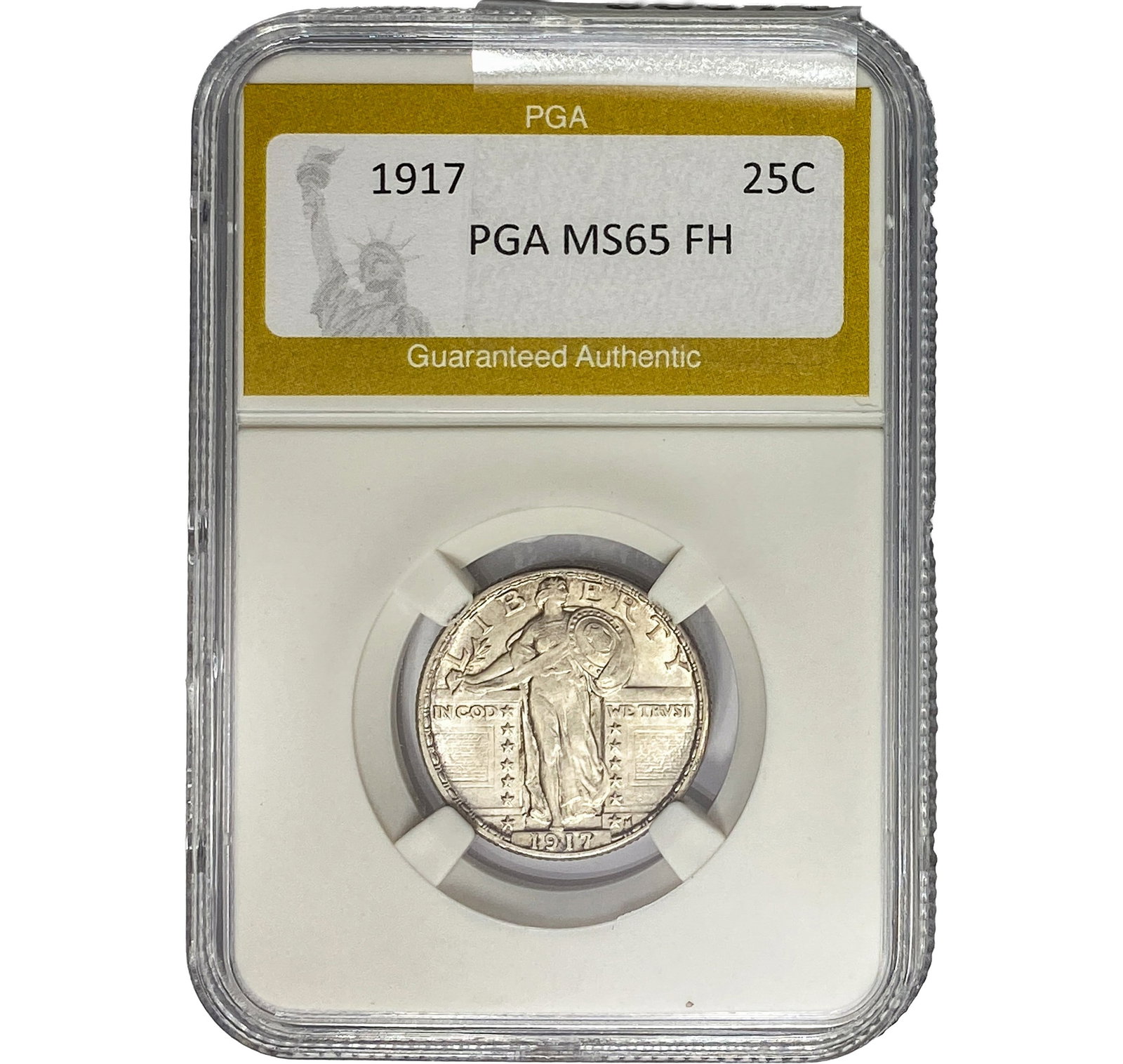 1917 Standing Liberty Quarter PGA MS65 FH: 1917 Standing Liberty Quarter PGA MS65 FH