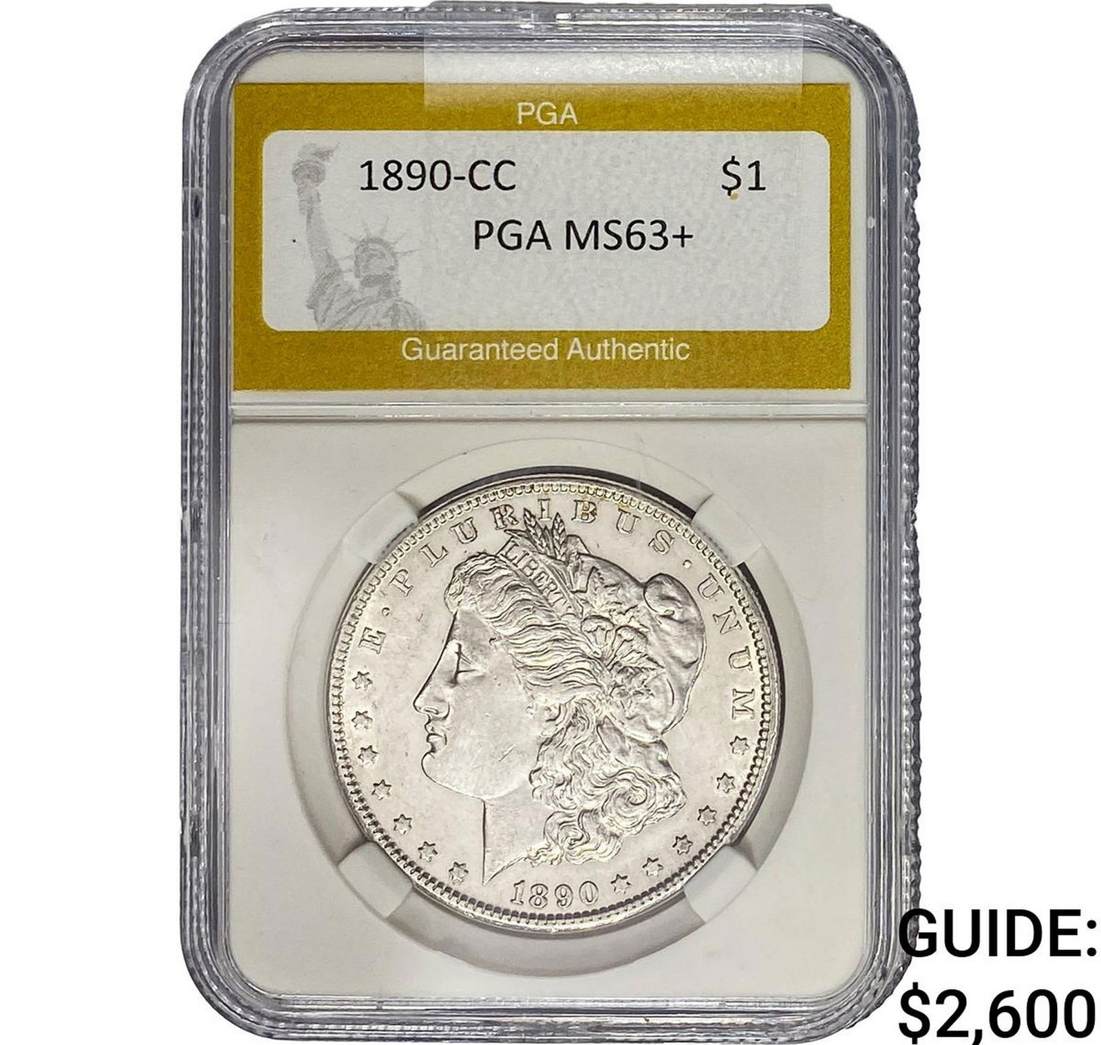1890-CC Morgan Silver Dollar PGA MS63+ (1 of 2)