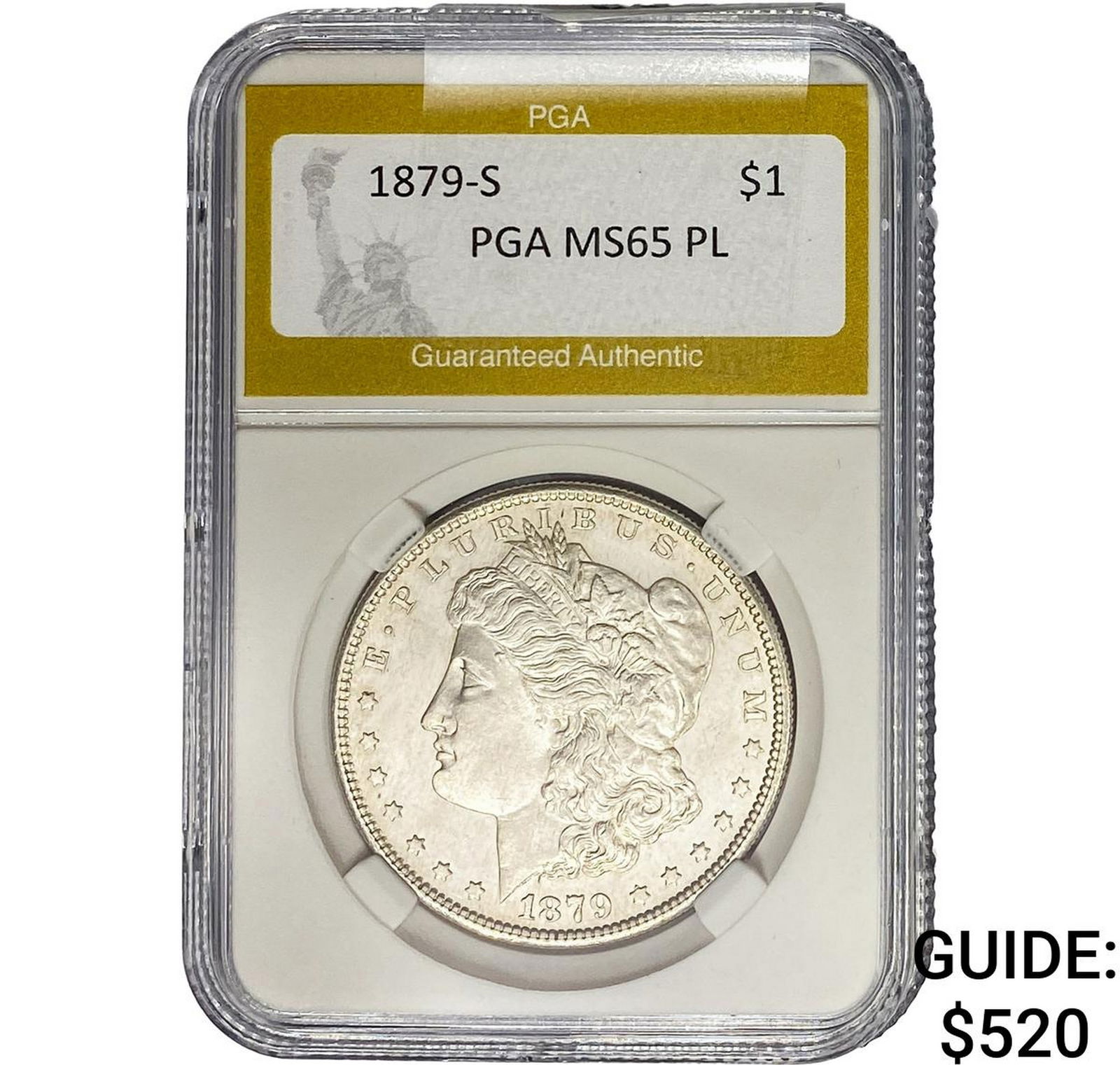 1879-S Morgan Silver Dollar PGA MS65 PL (1 of 2)