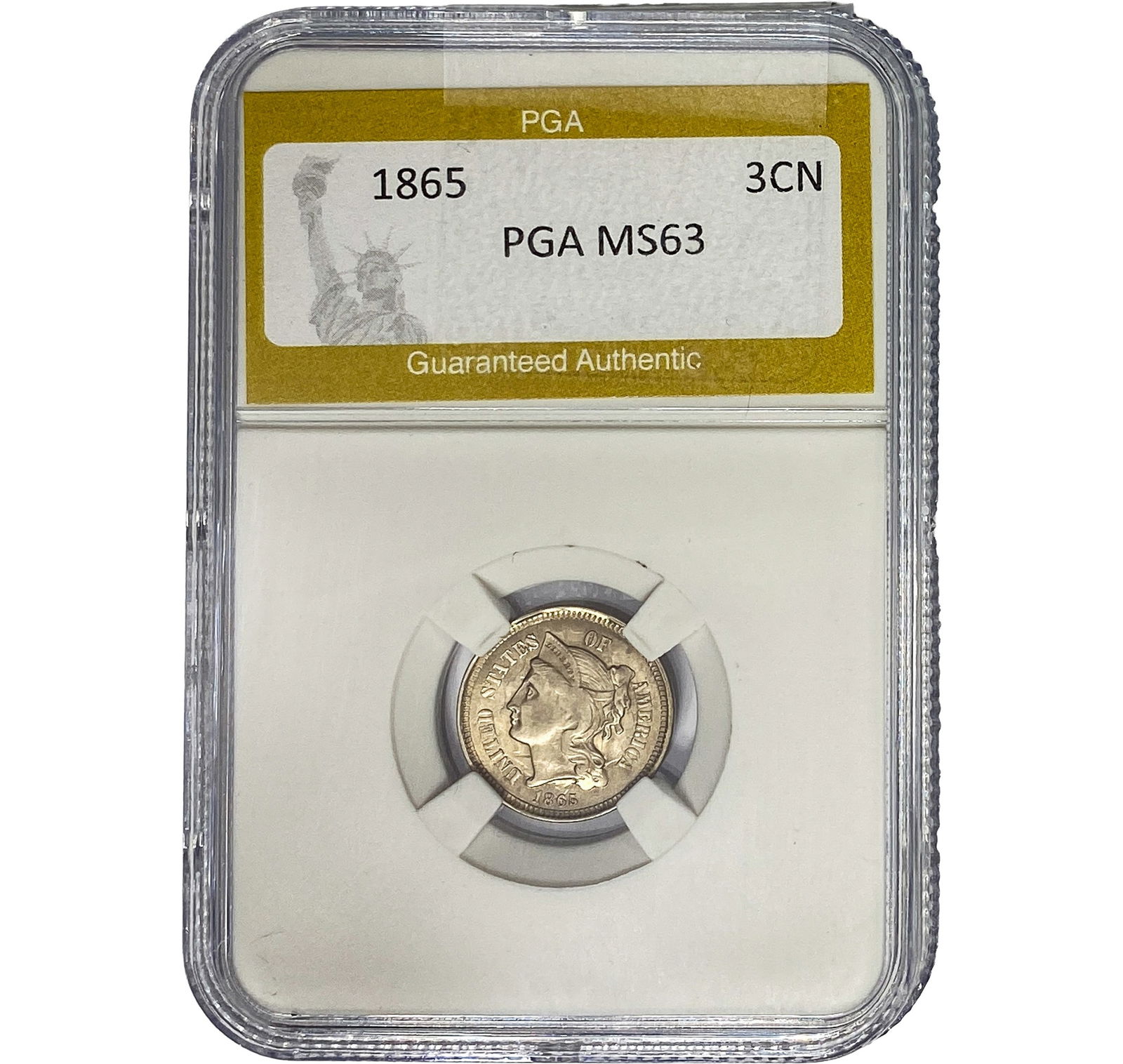 1865 Nickel Three Cent PGA MS63 (1 of 2)