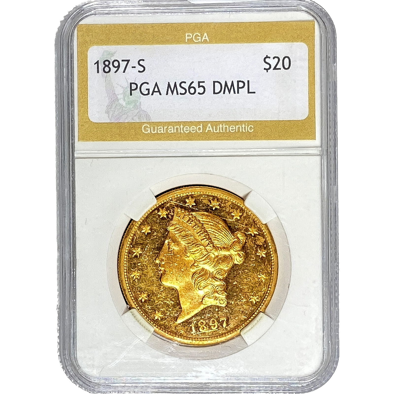 1897-S $20 Gold Double Eagle PGA MS65 DMPL (1 of 2)