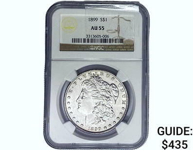 1899 Morgan Silver Dollar NGC AU55: 1899 Morgan Silver Dollar NGC AU55
