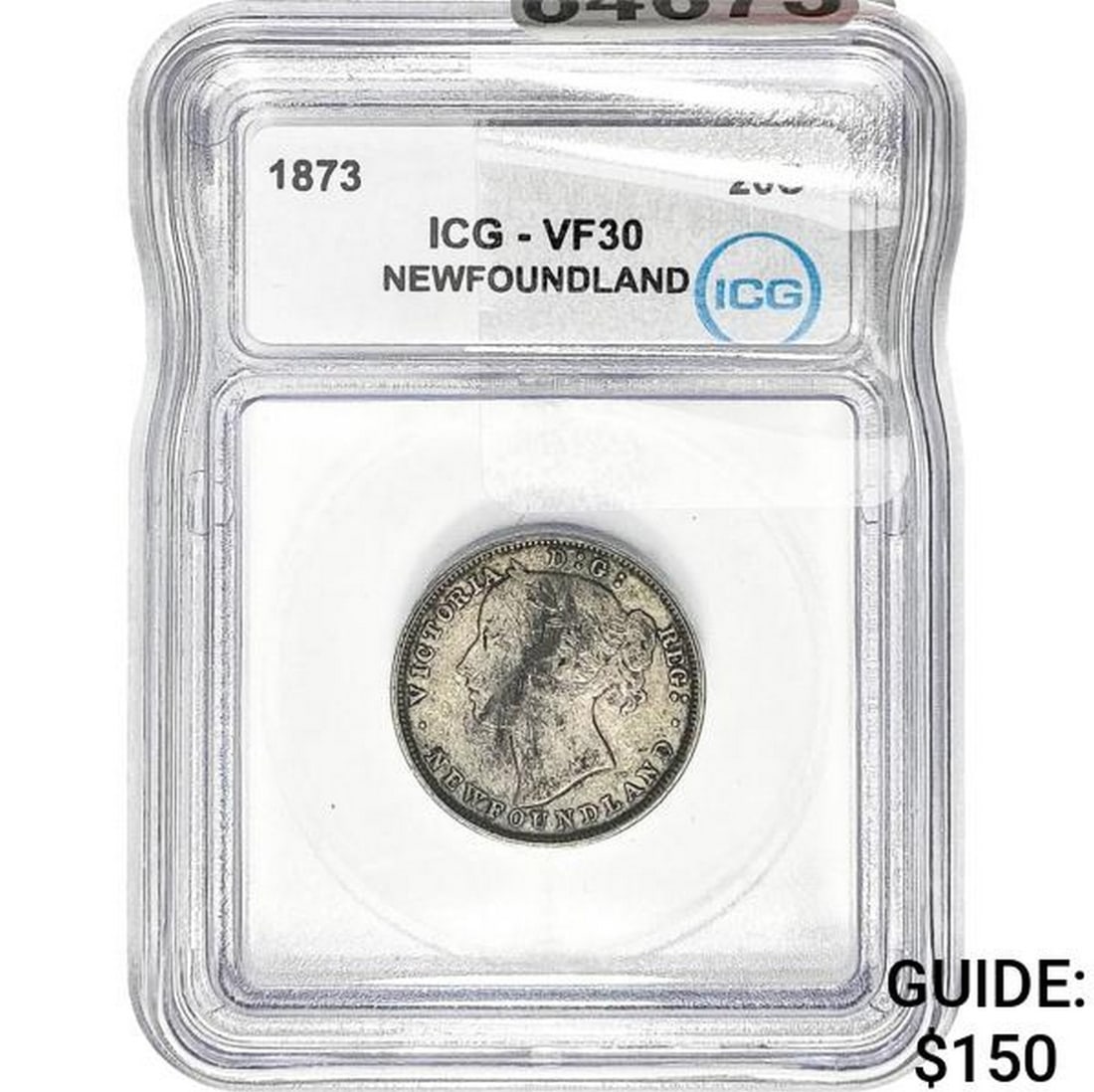 1873 Newfoundland Victoria Silver 20C ICG VF30 (1 of 2)