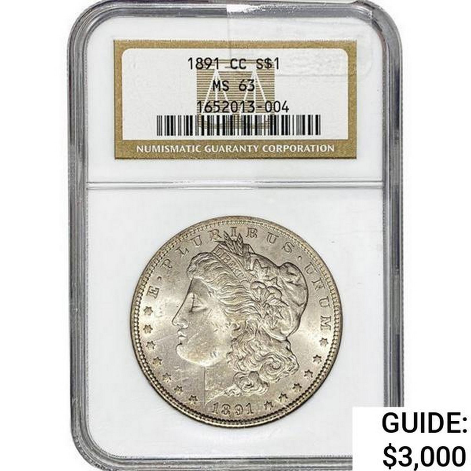 1891-CC Morgan Silver Dollar NGC MS63 (1 of 2)