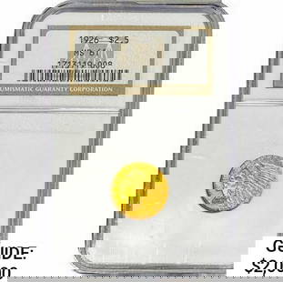 1926 $2.50 Gold Quarter Eagle NGC MS61: 1926 $2.50 Gold Quarter Eagle NGC MS61