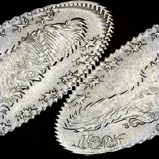 1825 Capped Bust Half Dollar CLOSELY  UNCIRCULATED: 1825 Capped Bust Half Dollar CLOSELY UNCIRCULATED