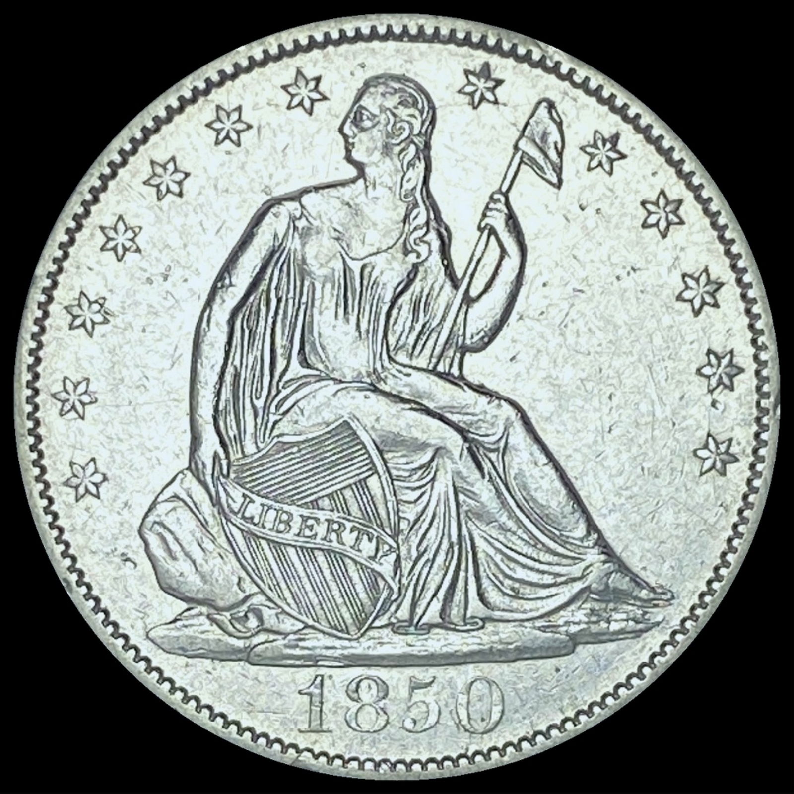 1850-O Seated Liberty Half Dollar CHOICE AU (1 of 2)