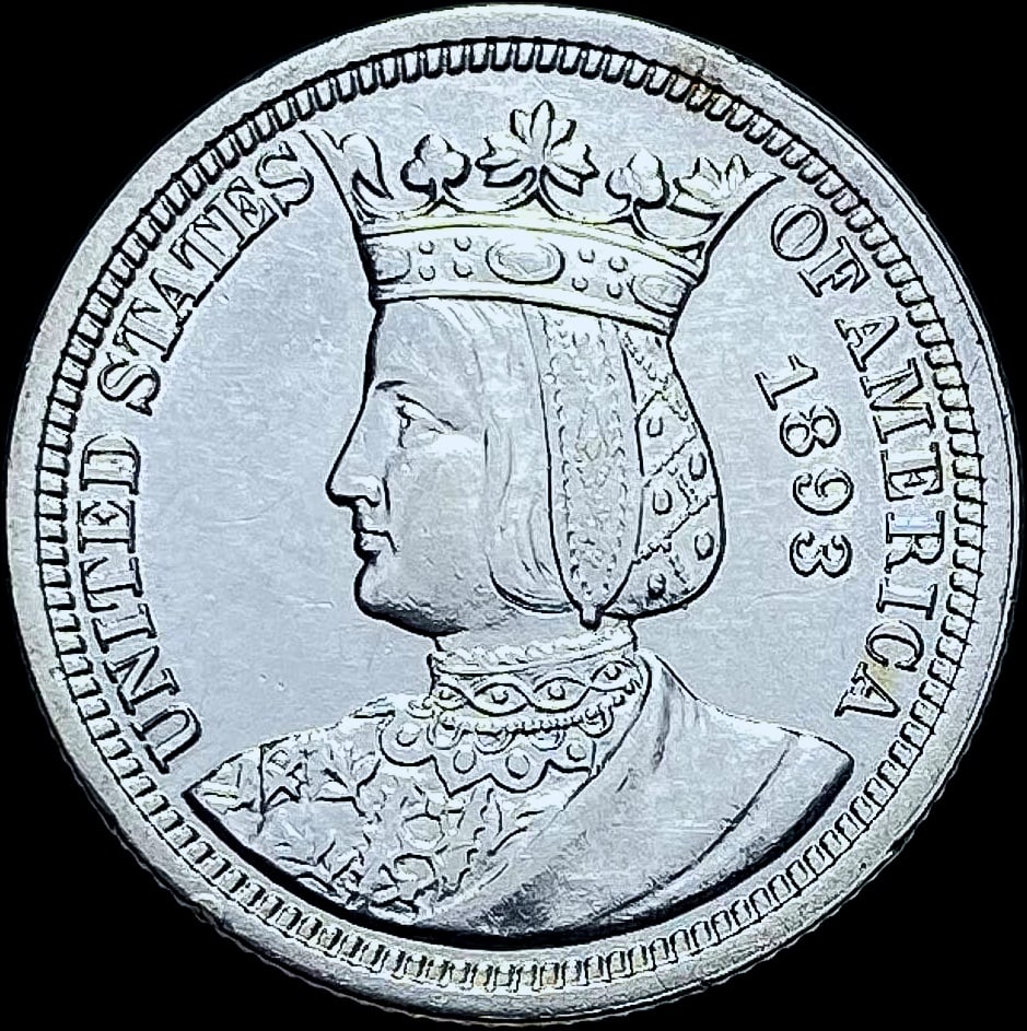 1893 Columbian Exposition Quarter Dollar Token GEM BU (1 of 2)