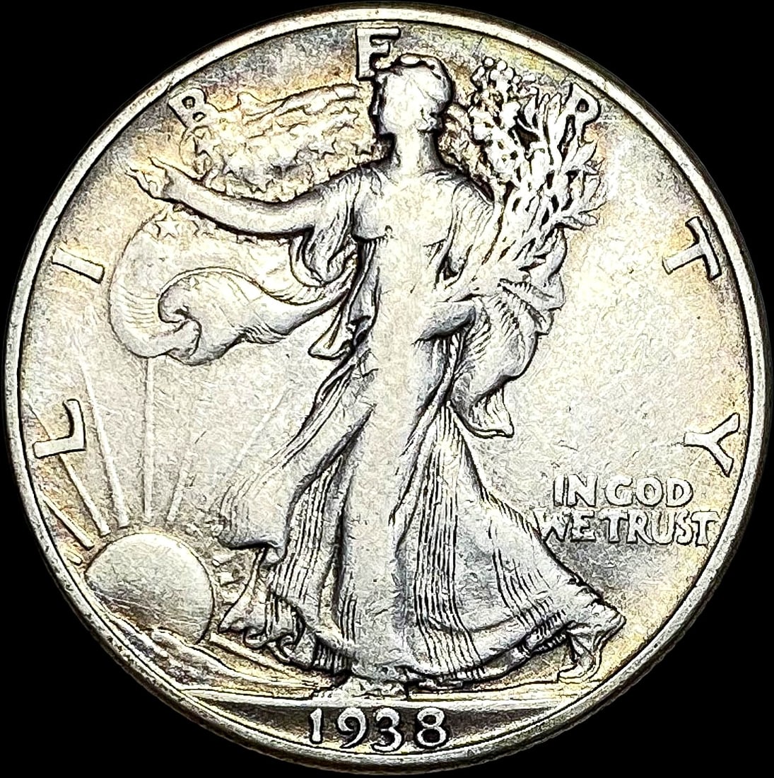 1938-D Silver Half Dollar Walking Liberty NEARLY UNCIRCULATED (1 of 2)