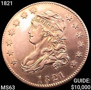 1821 Capped Bust Quarter Ch BU: 1821 Capped Bust Quarter Ch BU