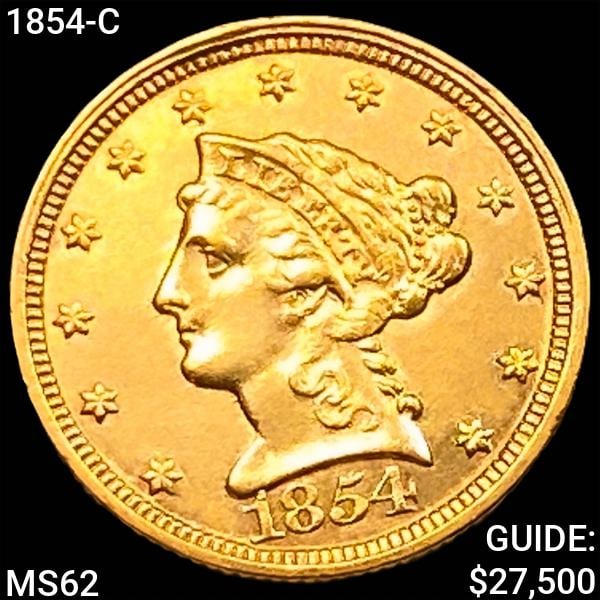 1854-C $2.50 Gold Quarter Eagle UNCIRCULATED (1 of 2)