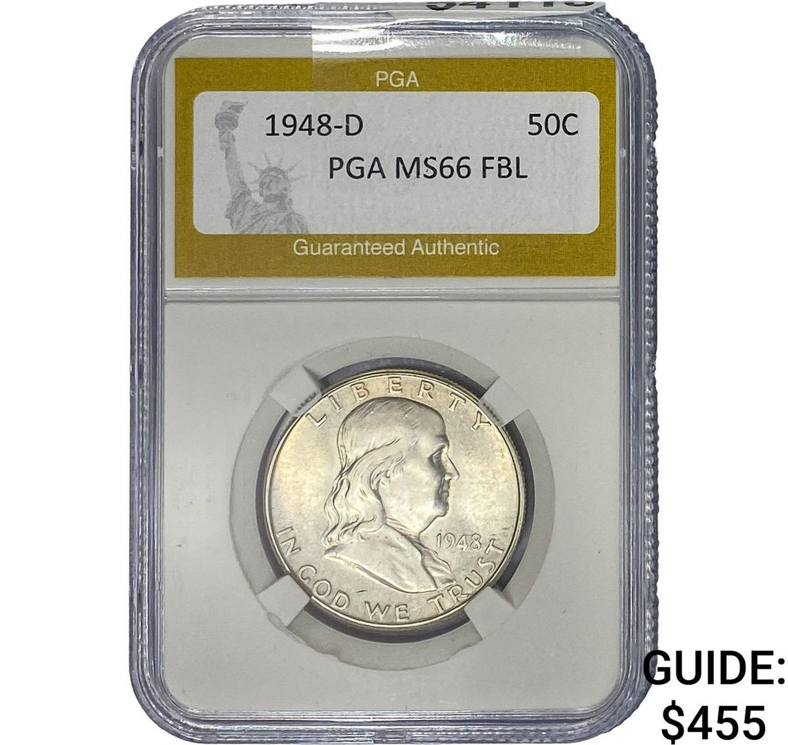 1948-D Franklin Half Dollar PGA MS66 FBL (1 of 2)
