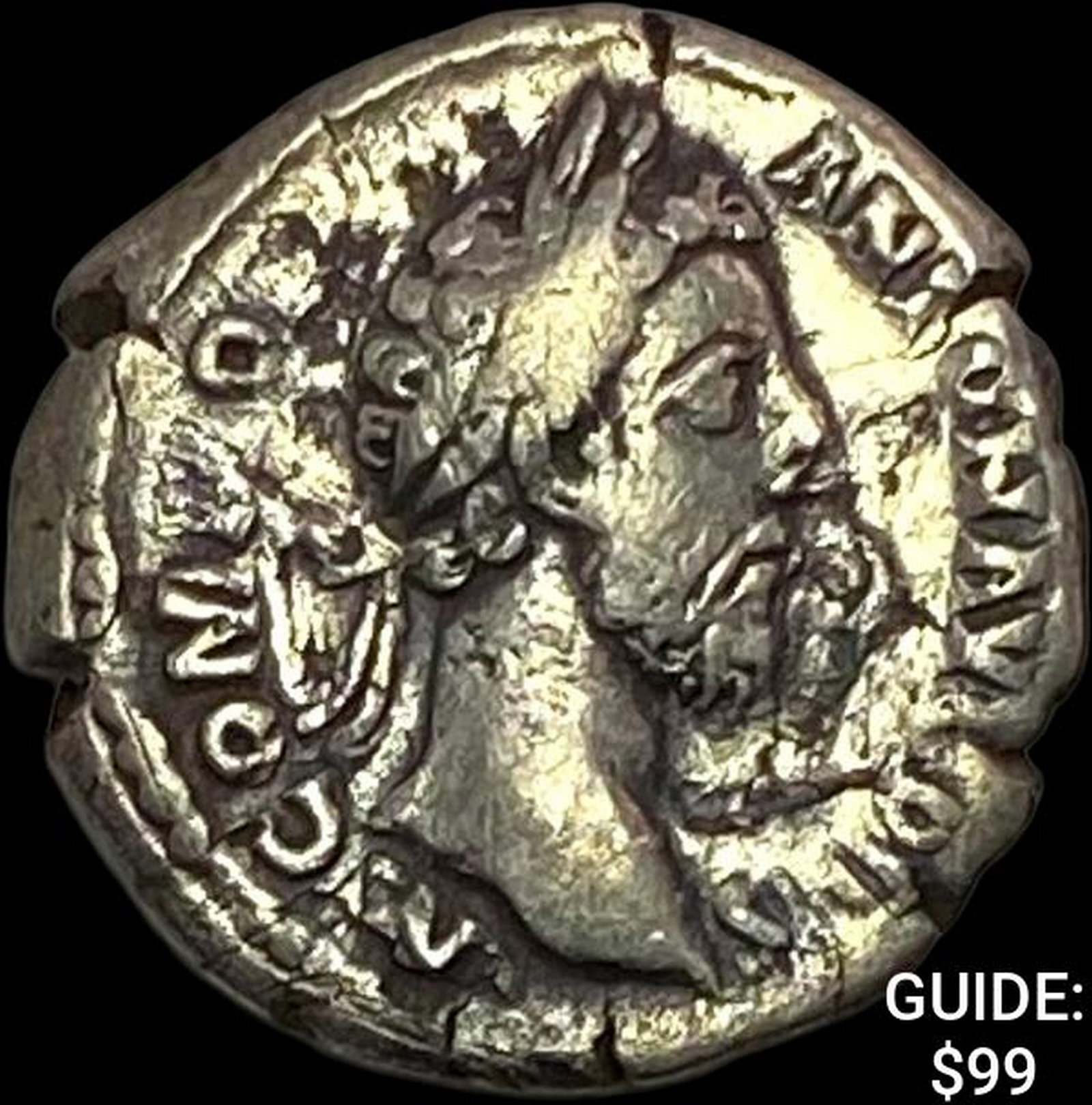 Roman Commodus 177-192 AD Silver Denarius NEARLY UNCIRCULATED: Roman Commodus 177-192 AD Silver Denarius NEARLY UNCIRCULATED
