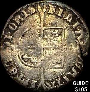 1553-54 AD England Mary I Sovereign Silver Groat  ABOUT UNCIRCULATED: 1553-54 AD England Mary I Sovereign Silver Groat ABOUT UNCIRCULATED