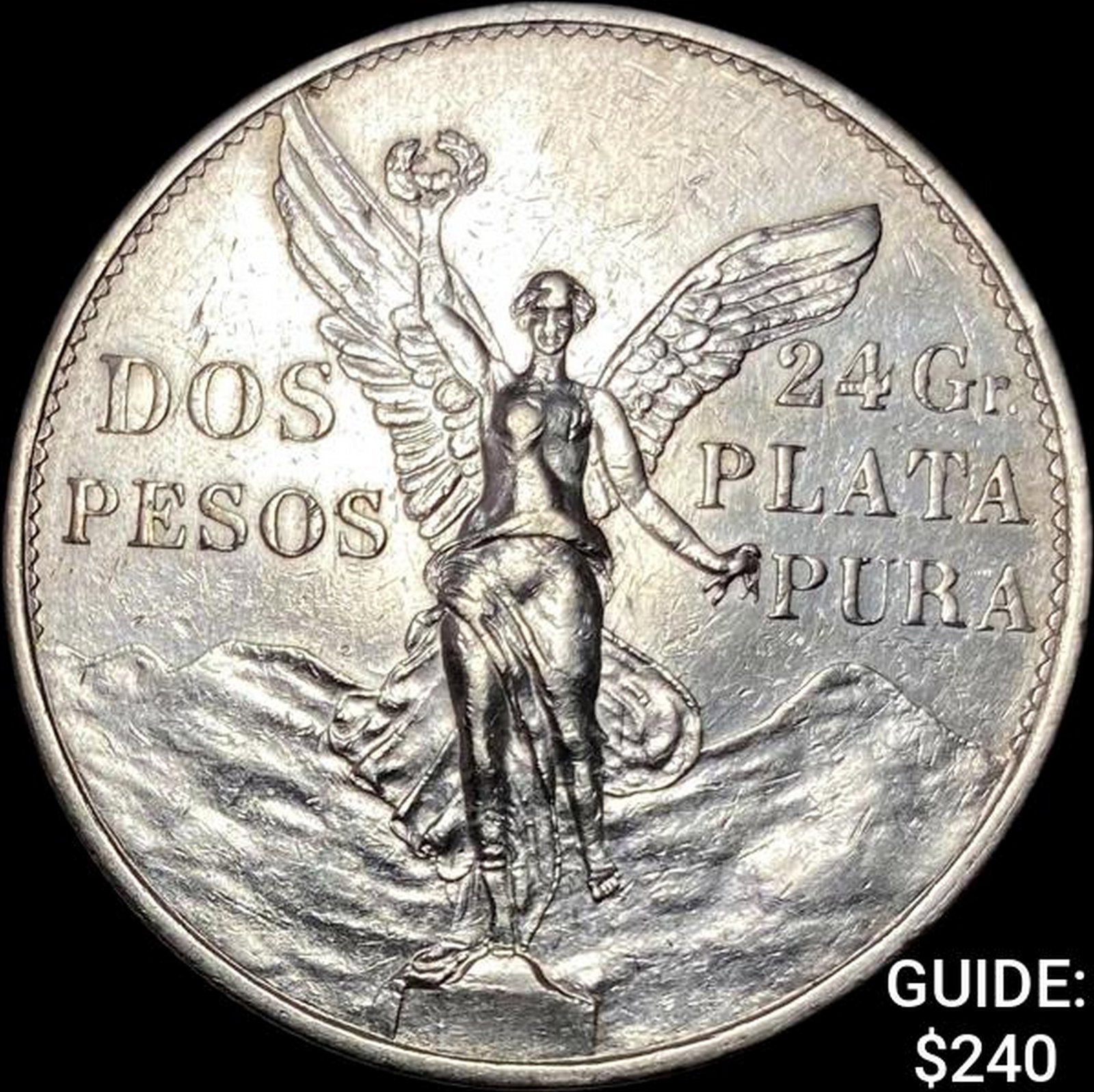 1921-Mo Mexico Silver 2 Pesos CLOSELY UNCIRCULATED: 1921-Mo Mexico Silver 2 Pesos CLOSELY UNCIRCULATED