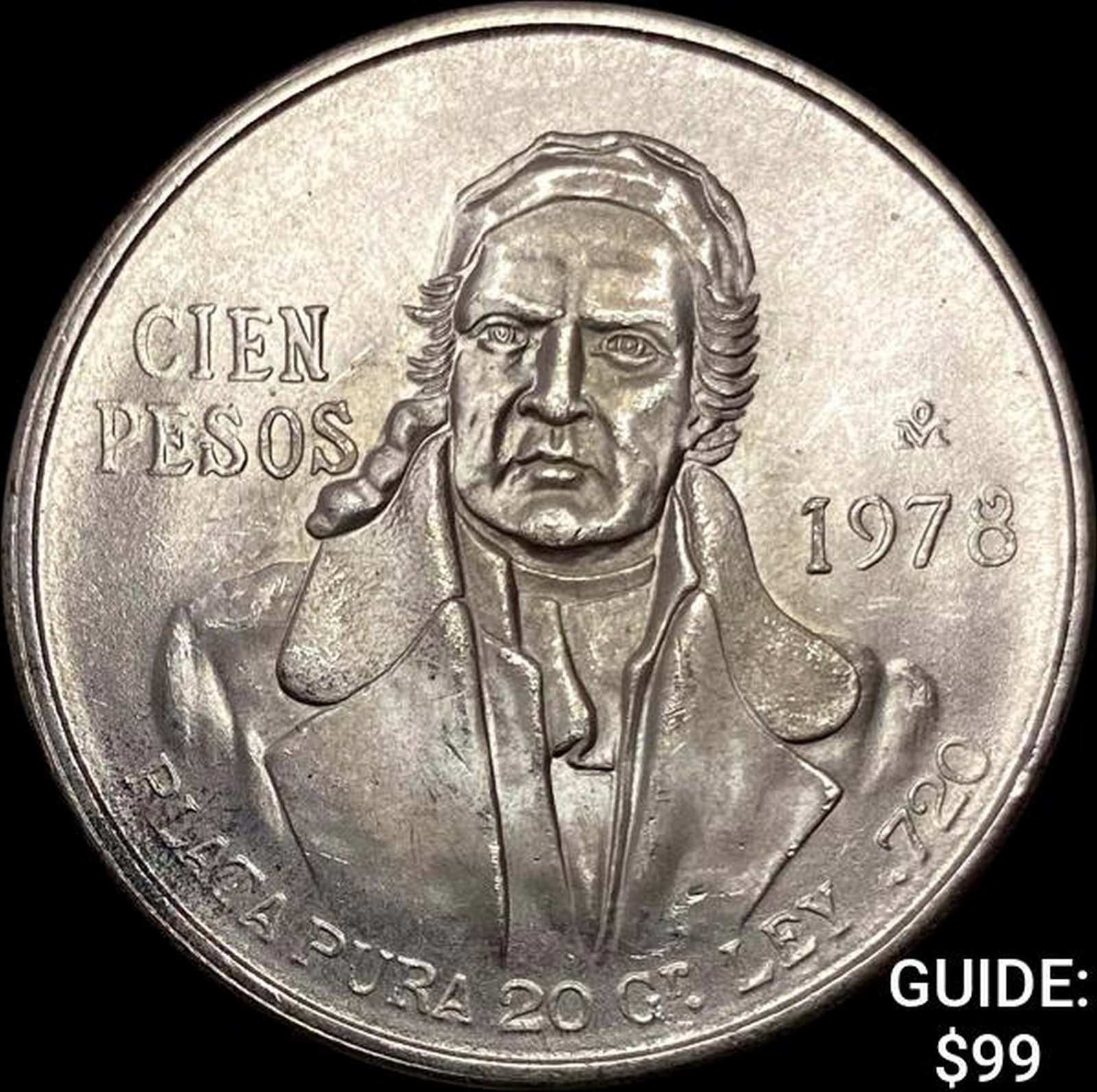 1978-Mo Mexico Silver 100 Pesos UNCIRCULATED: 1978-Mo Mexico Silver 100 Pesos UNCIRCULATED