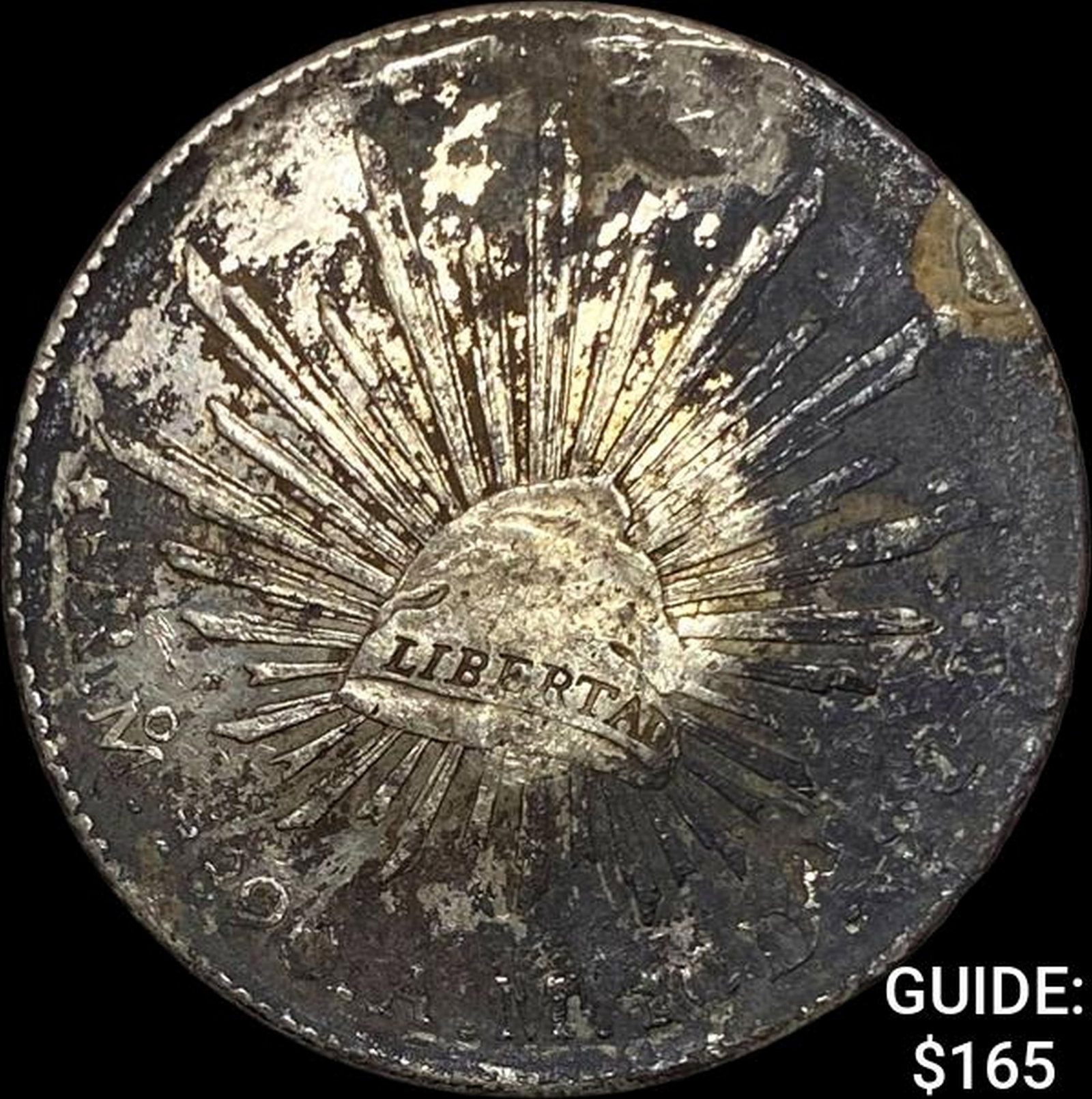 1890Mo AM Mexico Silver 8 Reales NEARLY UNCIRCULATED: 1890Mo AM Mexico Silver 8 Reales NEARLY UNCIRCULATED