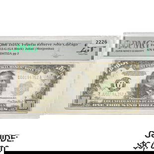 1934A $1000 Federal Reserve Note-Chicago PMG 25: 1934A $1000 Federal Reserve Note-Chicago PMG 25